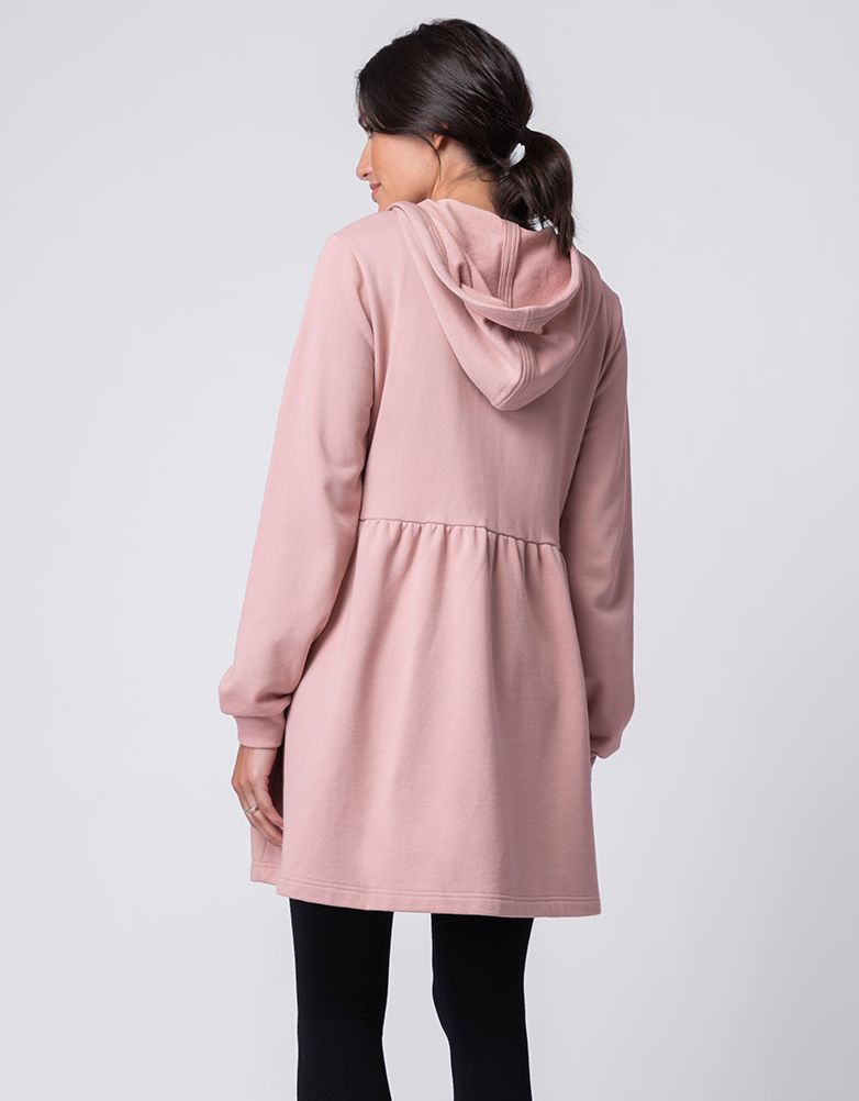 Women Seraphine Coats &amp; Jackets | Pink 3 In 1 Maternity &amp; Babywearing Hoodie Tunic