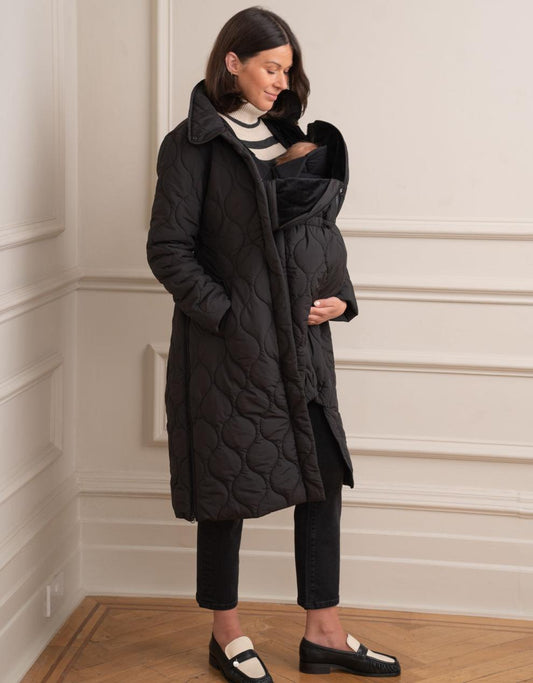 Women Seraphine Coats &amp; Jackets | Quilted 3 In 1 Maternity &amp; Babywearing Coat