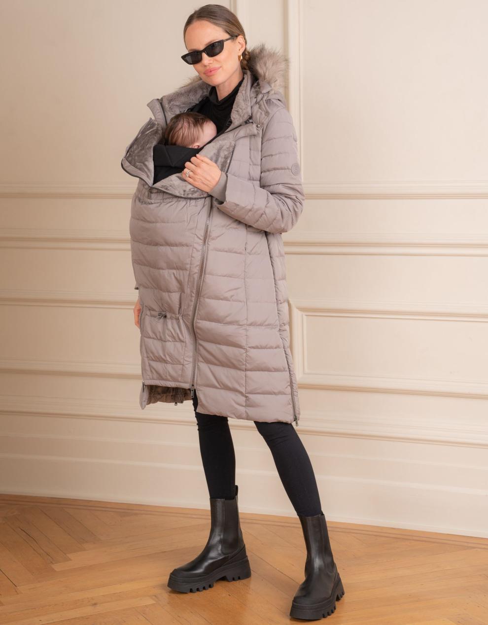 Women Seraphine Coats &amp; Jackets | Slate 3 In 1 Down Maternity Coat