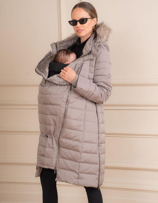 Women Seraphine Coats &amp; Jackets | Slate 3 In 1 Down Maternity Coat