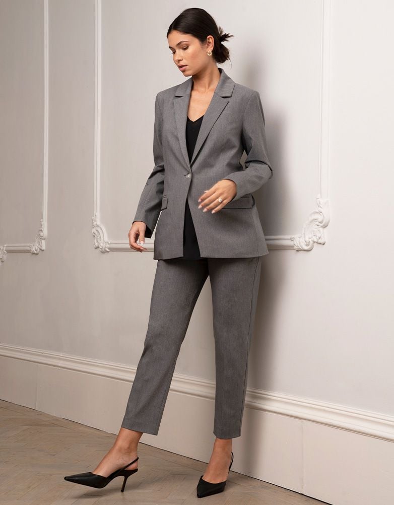 Women Seraphine Coats &amp; Jackets | Tailored Grey Maternity Blazer