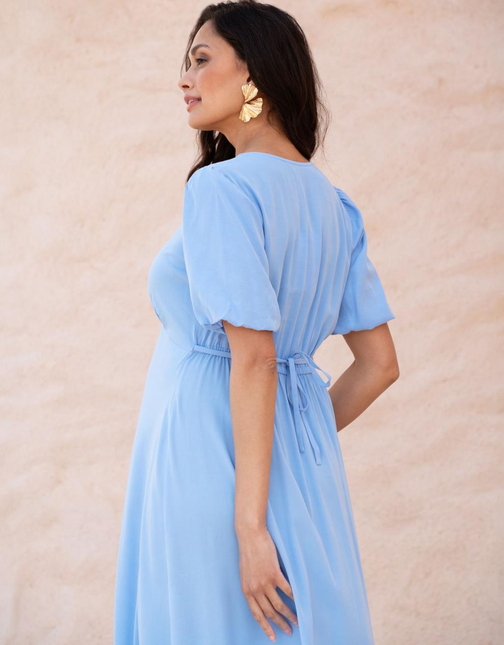 Women Seraphine Dresses | Button-through V Neck Maternity And Nursing Dress