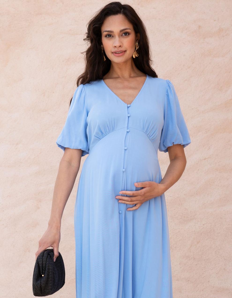 Women Seraphine Dresses | Button-through V Neck Maternity And Nursing Dress