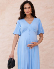 Women Seraphine Dresses | Button-through V Neck Maternity And Nursing Dress