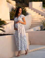 Women Seraphine Dresses | Flutter Sleeve Maxi Wrap Maternity Dress