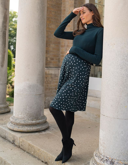 Women Seraphine Dresses | Green Polka Dot 2 In 1 Maternity &amp; Nursing Dress