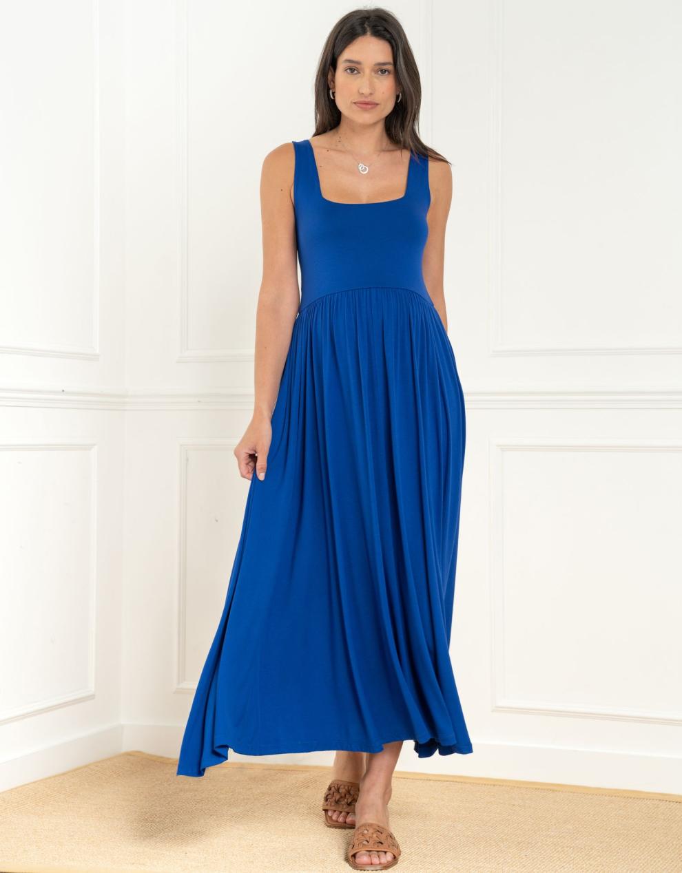 Women Seraphine Dresses | Jersey Bamboo Strap Midi Maternity Dress