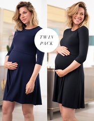 Women Seraphine Dresses | Maternity &amp; Nursing Dresses – Twin Pack
