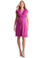 Women Seraphine Dresses | Pink Fuchsia Knot Front Maternity Dress