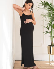 Women Seraphine Dresses | Ribbed Jersey Cami Maxi Maternity Dress