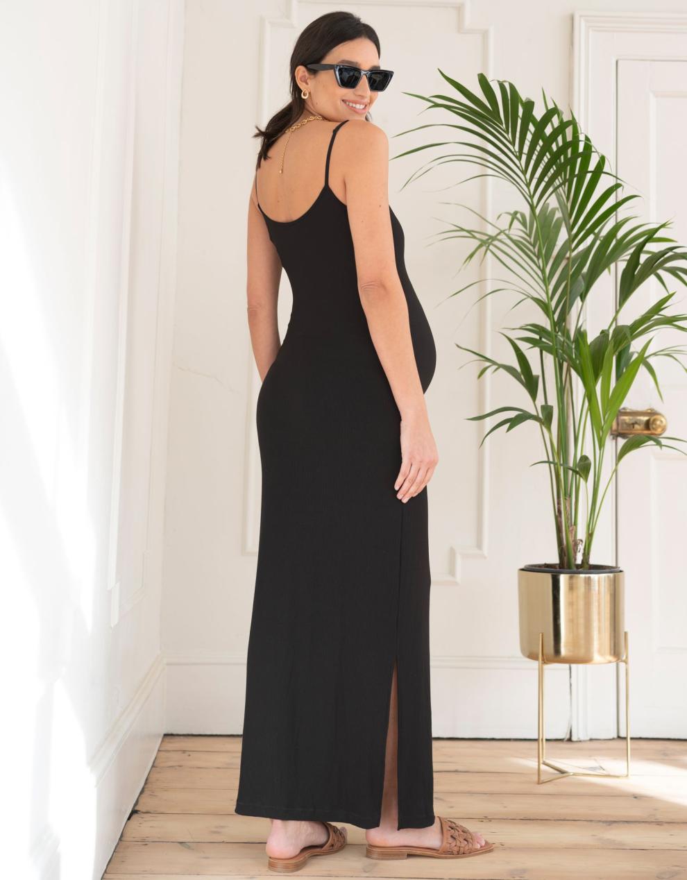 Women Seraphine Dresses | Ribbed Jersey Cami Maxi Maternity Dress