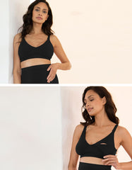 Women Seraphine Essentials | 2-Pack Seamless Bamboo Maternity-To-Nursing Bras