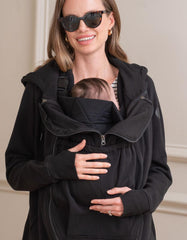 Women Seraphine Essentials | Black 3 In 1 Maternity Hoodie