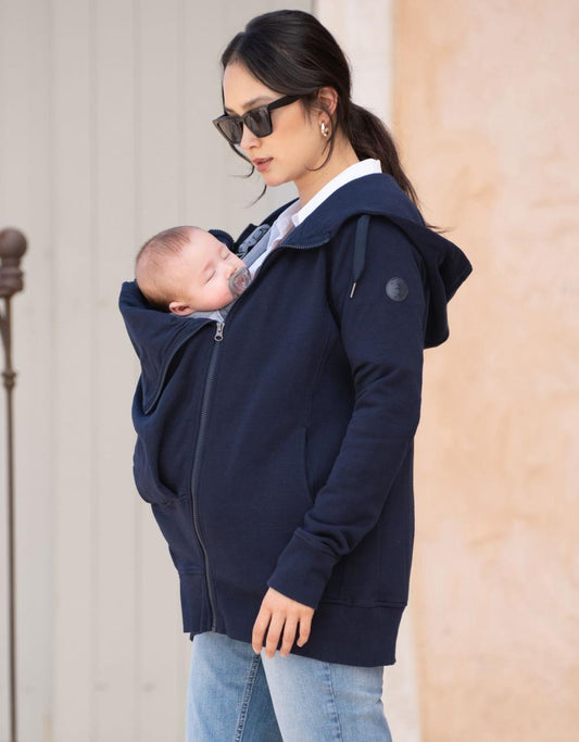 Women Seraphine Essentials | Dark Blue 3 In 1 Maternity Hoodie
