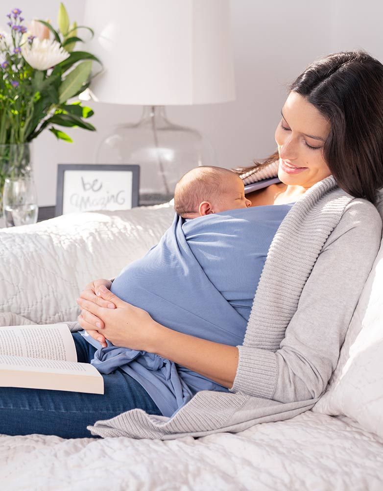 Women Seraphine Essentials | Slate Blue Cotton Skin To Skin Top