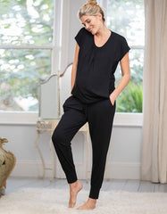 Women Seraphine Essentials | Soft Black Maternity &amp; Nursing Loungewear