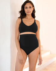 Women Seraphine Essentials | Twin Pack Bamboo Over Bump Maternity Briefs - Black