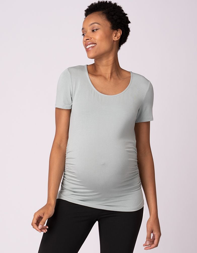Women Seraphine Essentials | Twin Pack Maternity T-Shirts - Sage &amp; White