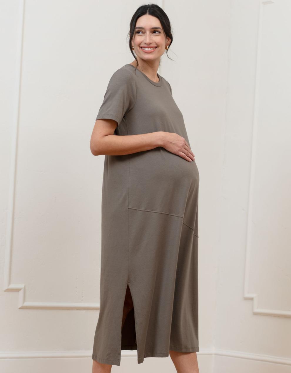 Women Seraphine Formal Dresses | Cotton Modal T-Shirt Maternity Dress