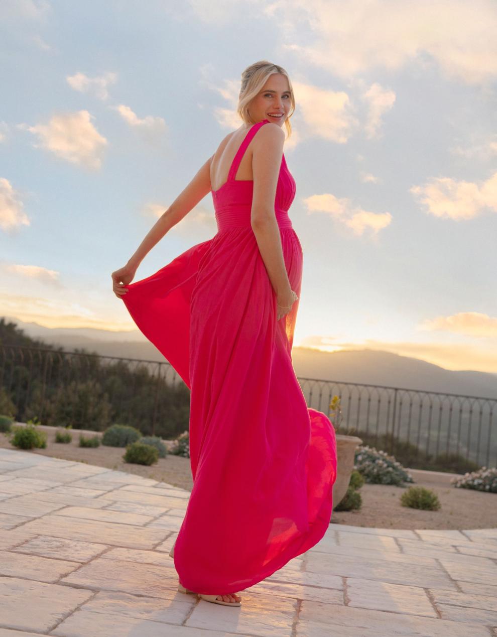 Women Seraphine Formal Dresses | Maxi-Length Maternity-To-Nursing Dress With Pleat Details