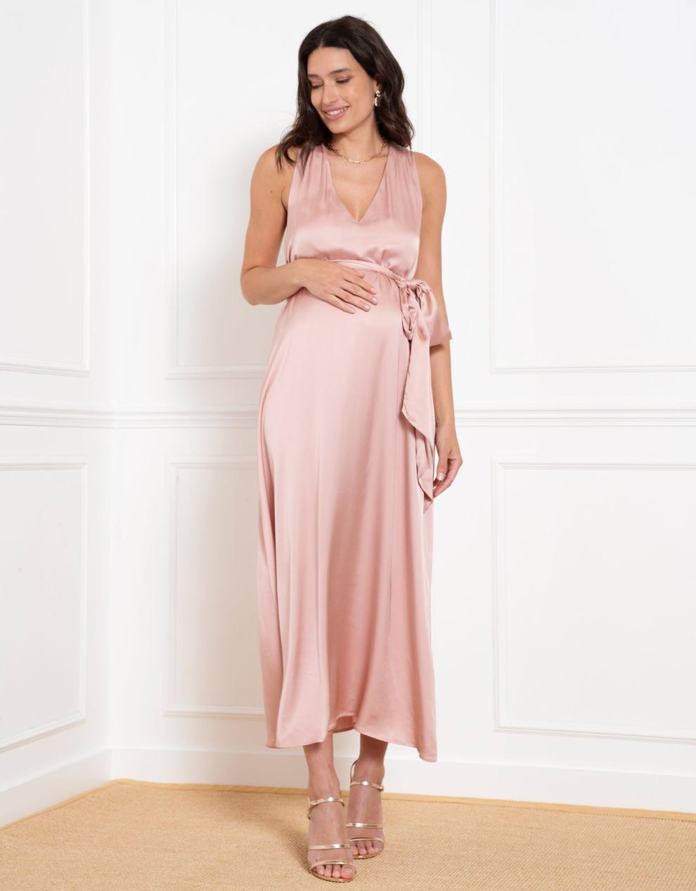 Women Seraphine Formal Dresses | Reversible Halter Neck A-Line Maternity Dress