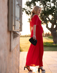 Women Seraphine Formal Dresses | Shirred Maxi Maternity-To-Nursing Dress