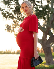 Women Seraphine Formal Dresses | Shirred Maxi Maternity-To-Nursing Dress