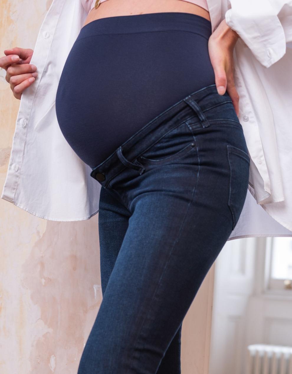 Women Seraphine Jeans | Indigo Over Bump Skinny Maternity Jeans