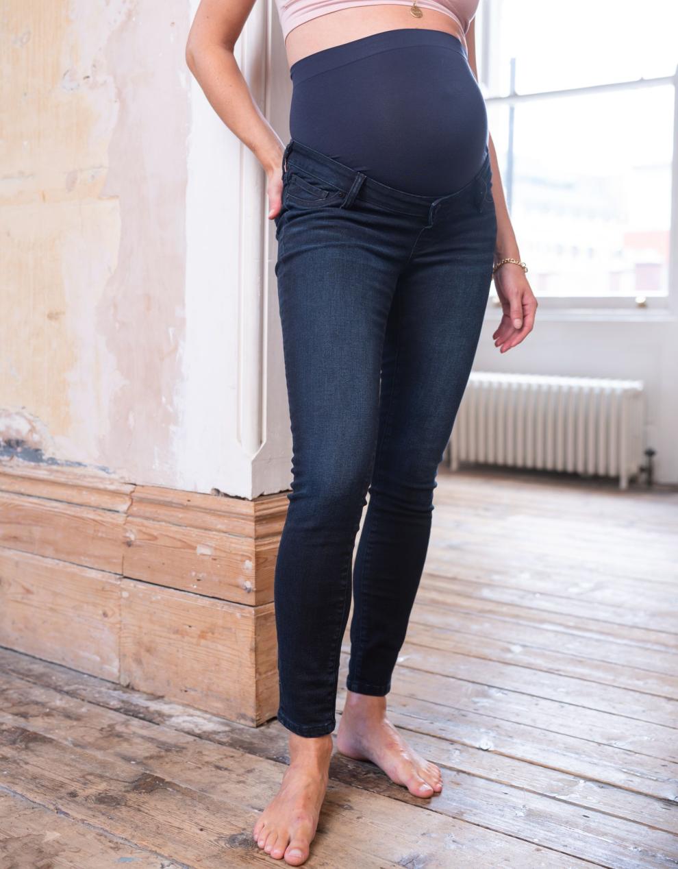 Women Seraphine Jeans | Indigo Over Bump Skinny Maternity Jeans