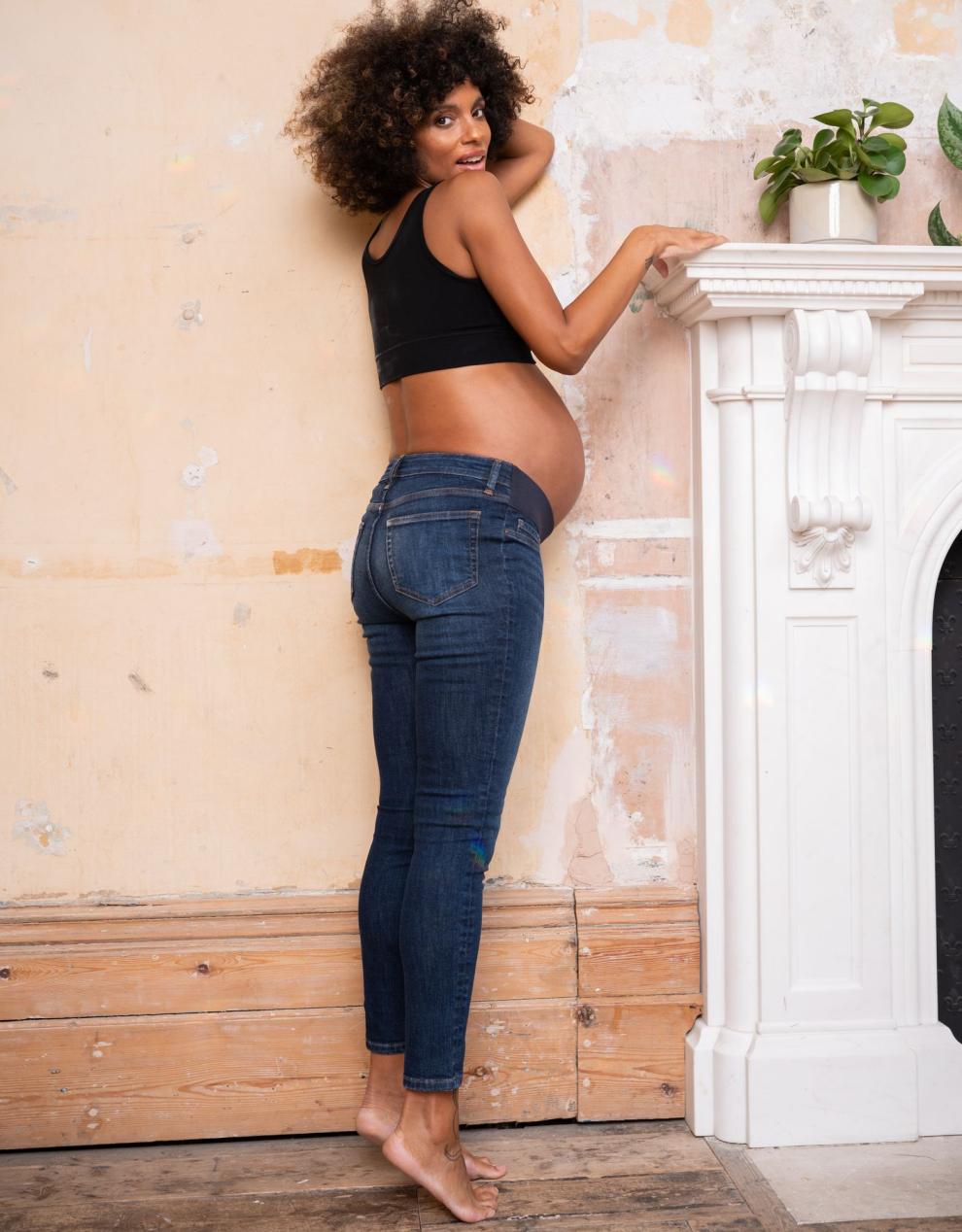 Women Seraphine Jeans | Organic Indigo Under Bump Skinny Maternity Jeans