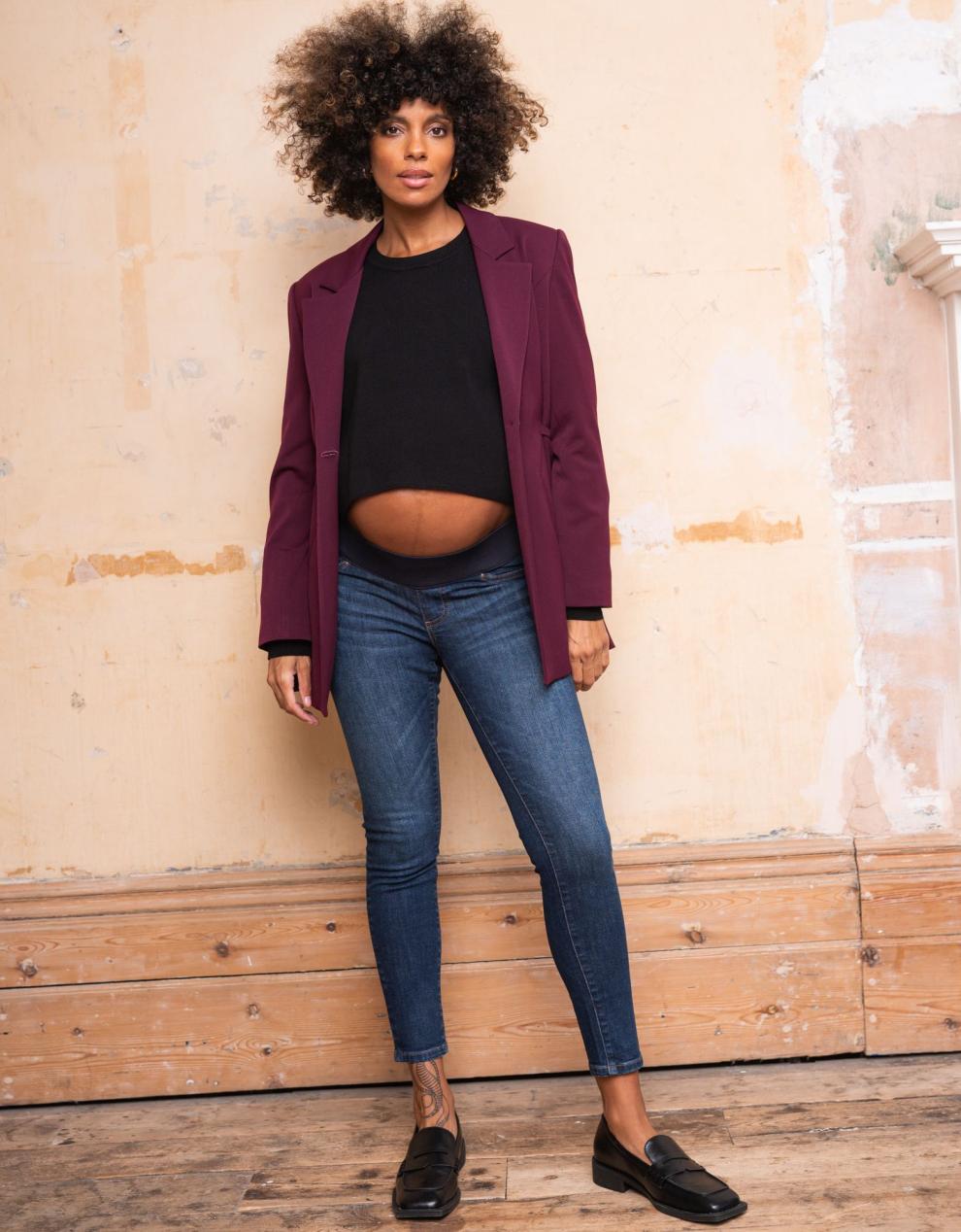 Women Seraphine Jeans | Organic Indigo Under Bump Skinny Maternity Jeans