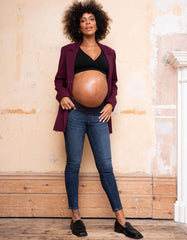 Women Seraphine Jeans | Organic Indigo Under Bump Skinny Maternity Jeans