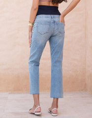 Women Seraphine Jeans | Over Bump Frayed Hem Maternity Jeans