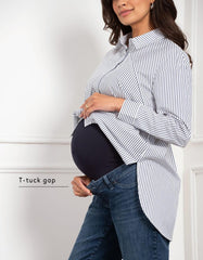 Women Seraphine Jeans | Tapered Frayed Hem Maternity Jeans