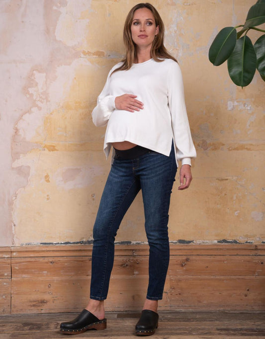 Women Seraphine Jumpers &amp; Knitwear | Flattering Cream Maternity &amp; Nursing Sweater