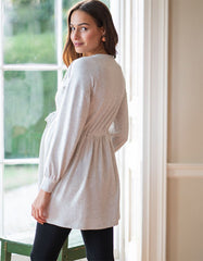 Women Seraphine Jumpers &amp; Knitwear | Grey Marl Sweatshirt Maternity &amp; Nursing Tunic