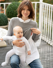 Women Seraphine Jumpers &amp; Knitwear | Mock Shirt Cotton Mix Maternity &amp; Nursing Sweater