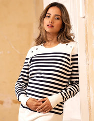 Women Seraphine Jumpers &amp; Knitwear | Nautical Cotton Maternity &amp; Nursing Sweater