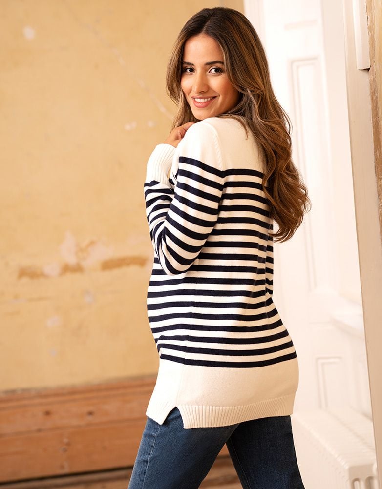 Women Seraphine Jumpers &amp; Knitwear | Nautical Cotton Maternity &amp; Nursing Sweater