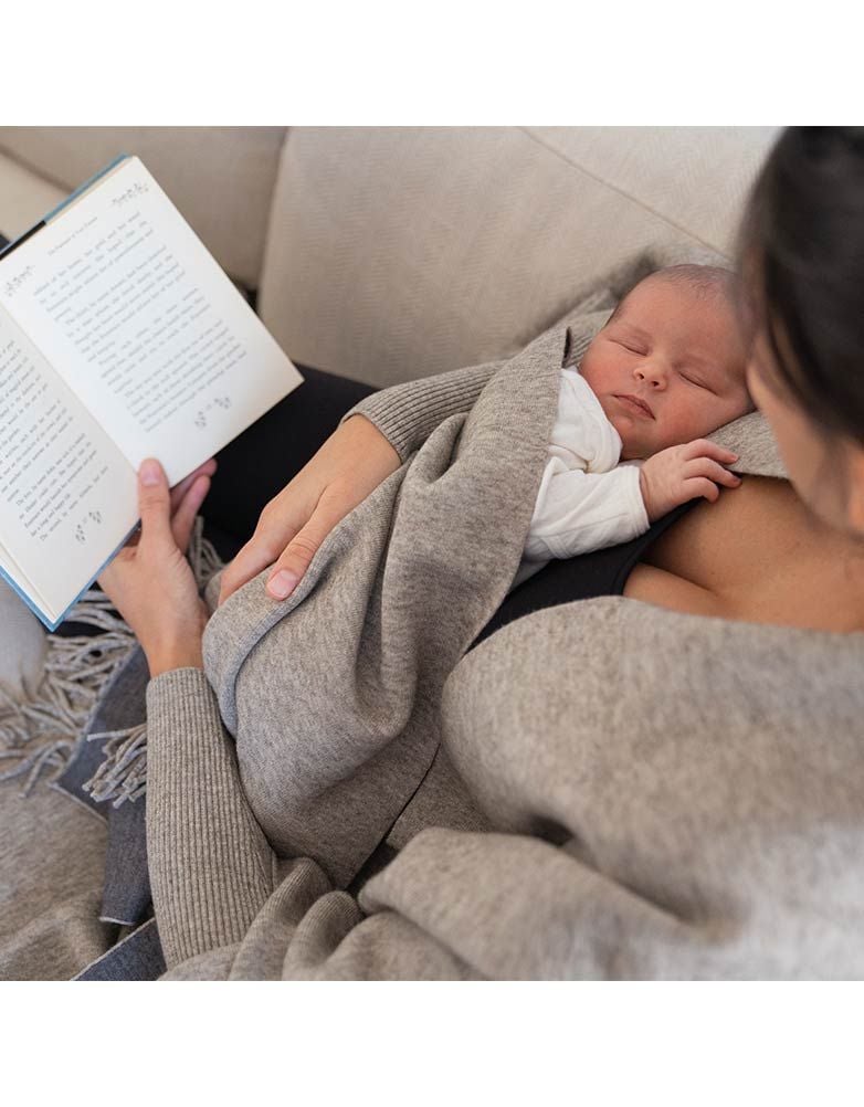 Women Seraphine Jumpers &amp; Knitwear | Two Tone Luxury Maternity &amp; Nursing Shawl Wrap Maternity