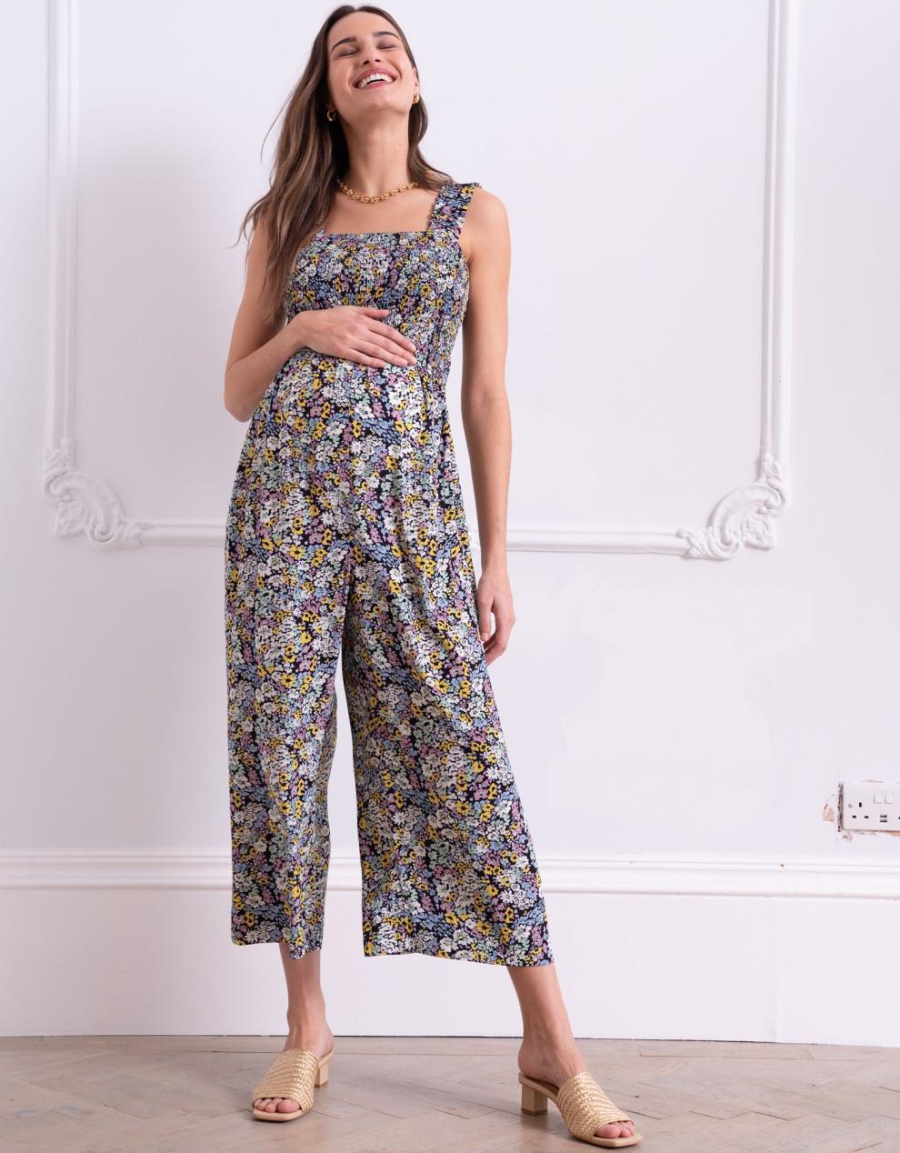 Women Seraphine Jumpsuits | Black Drawstring Maternity Joggers
