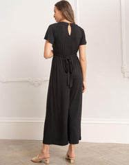 Women Seraphine Jumpsuits | Black Lenzing™ Ecovero™ Maternity &amp; Nursing Jumpsuit