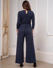 Women Seraphine Jumpsuits | Midnight Blue Maternity &amp; Nursing Jumpsuit