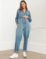Women Seraphine Jumpsuits | Tencel Denim Maternity Jumpsuit