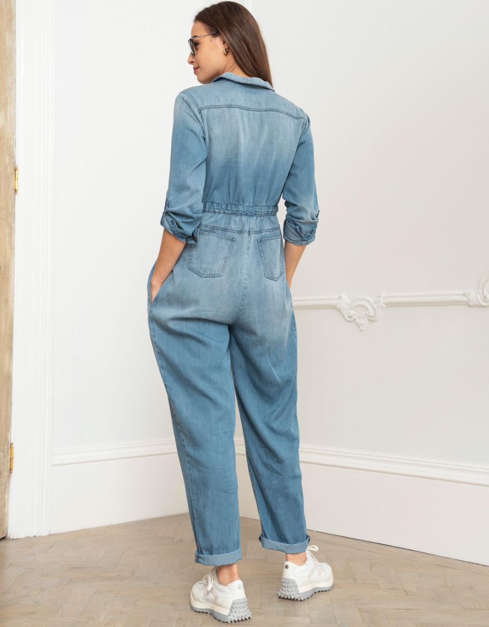 Women Seraphine Jumpsuits | Tencel Denim Maternity Jumpsuit