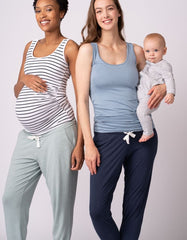 Women Seraphine Kits &amp; Sets | Maternity Lounge Pants – Navy &amp; Sage Twin Pack