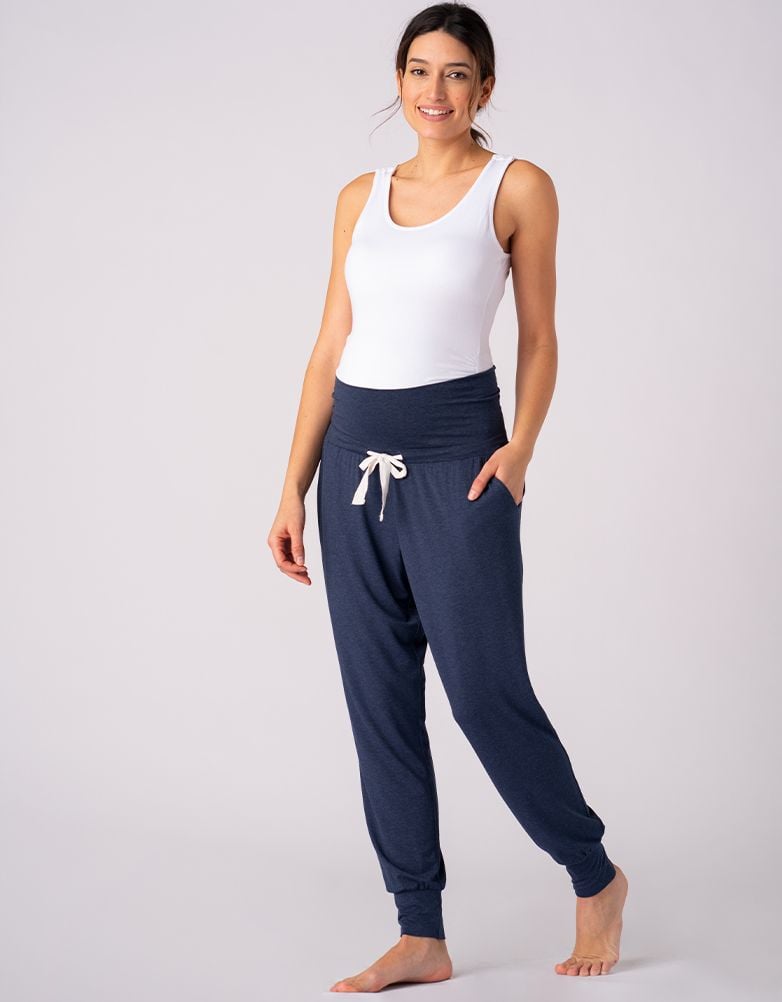 Women Seraphine Kits &amp; Sets | Maternity Lounge Pants – Navy &amp; Sage Twin Pack