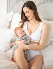 Women Seraphine Kits &amp; Sets | Twin Pack Bamboo Maternity &amp; Nursing Sleep Bras – Grey &amp; White