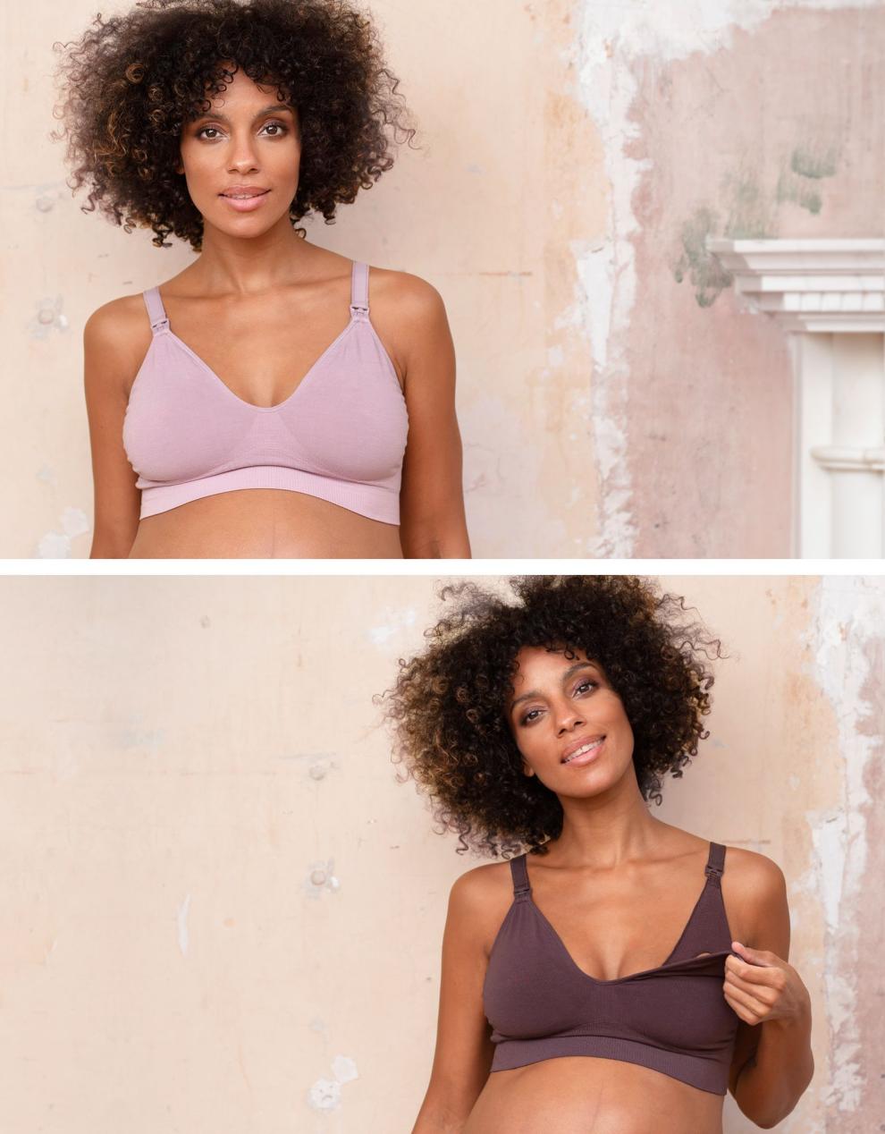Women Seraphine Kits &amp; Sets | Twin Pack Bamboo Nursing Bras – Mocha &amp; Mauve