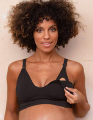 Women Seraphine Kits &amp; Sets | Twin Pack Bamboo Nursing Bras – Terracotta &amp; Black